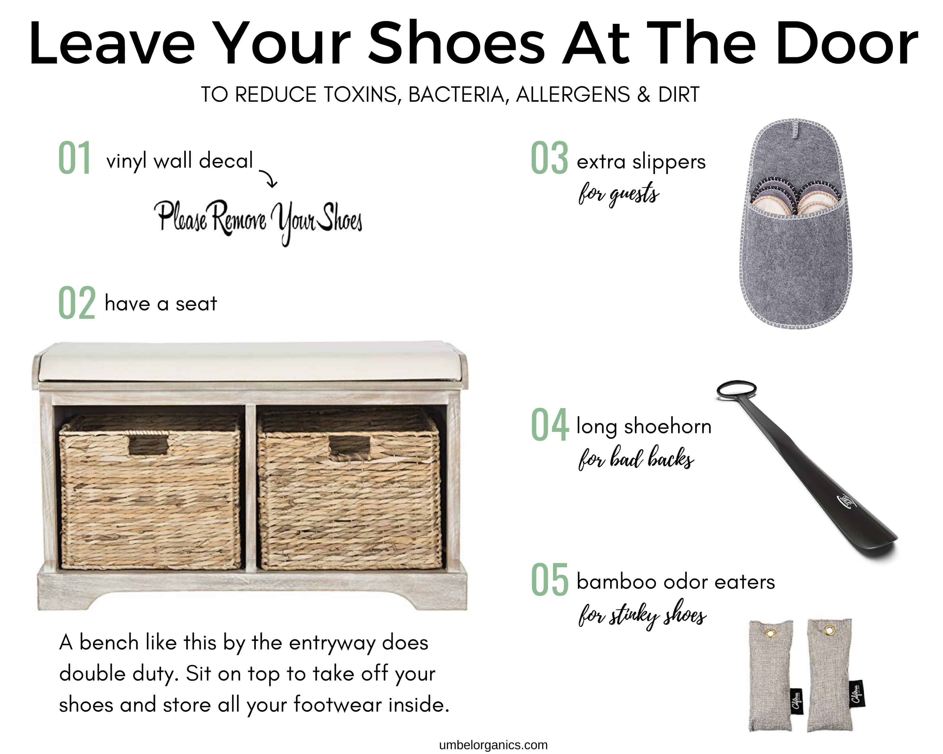 5 Helpful items for leaving shoes at the door