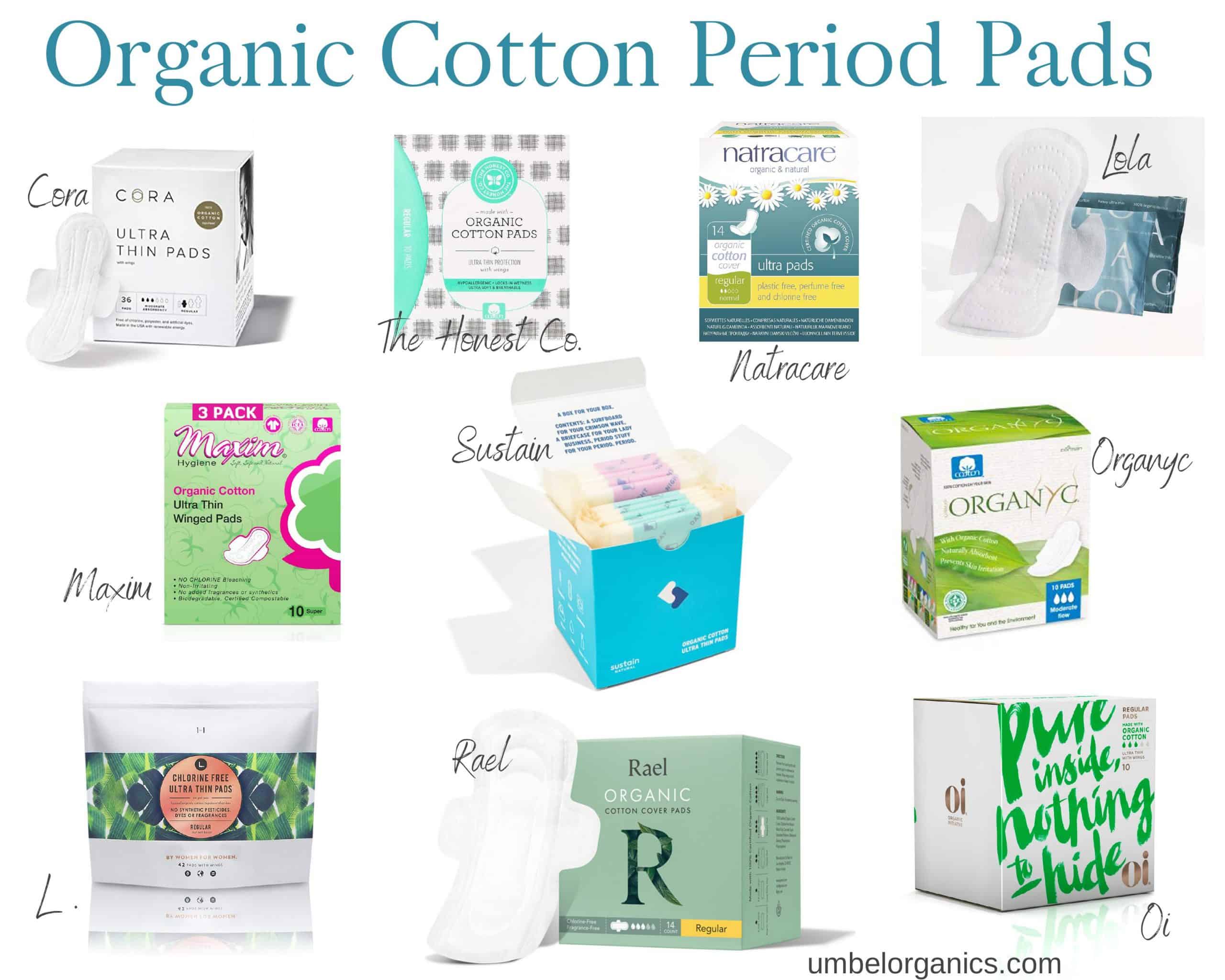 10 brands of organic cotton period pads
