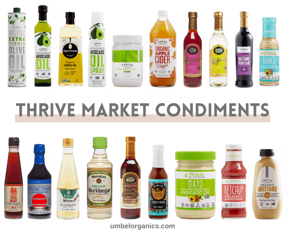 Thrive Market Condiments Collage