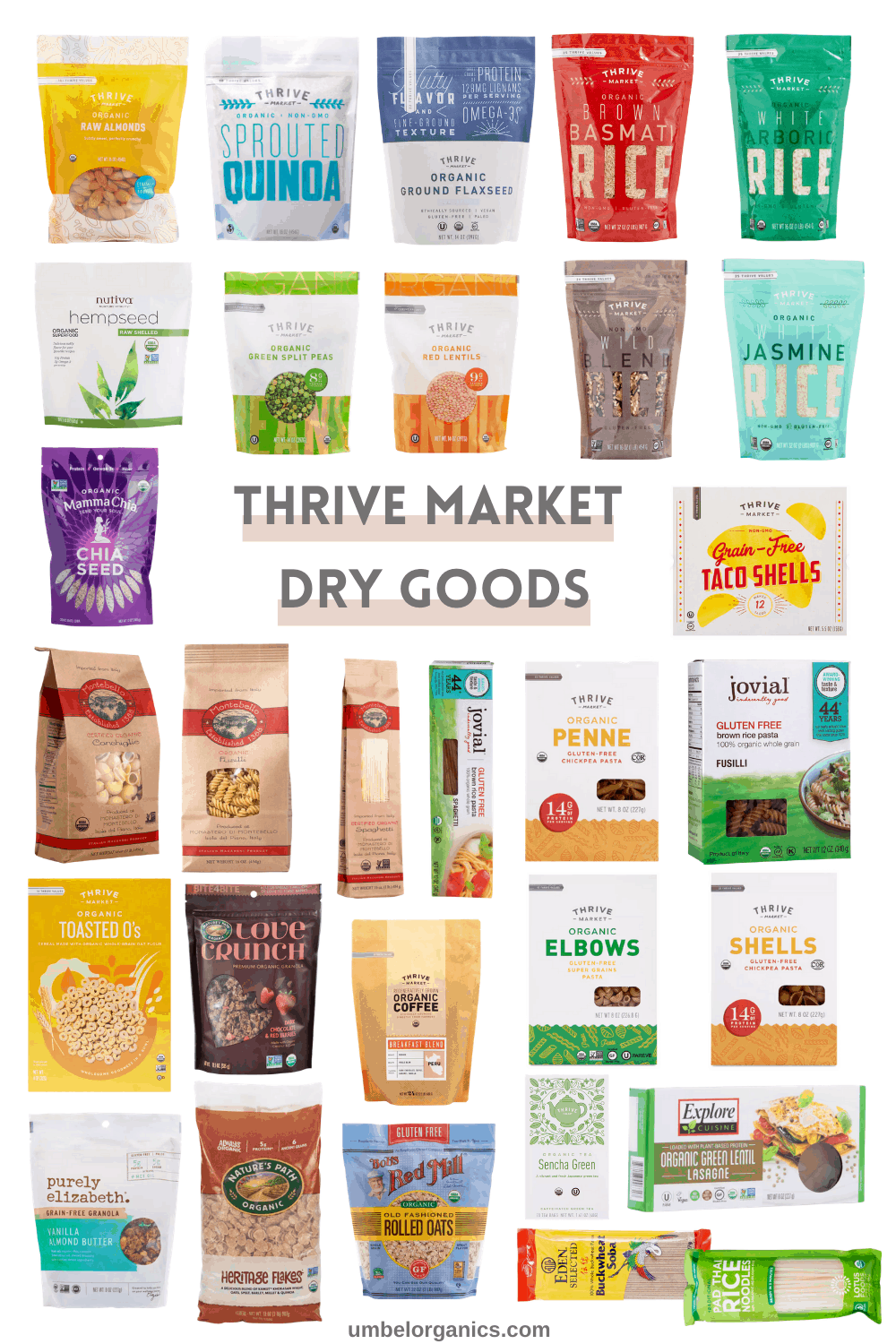 Thrive Market Dry Goods Collage