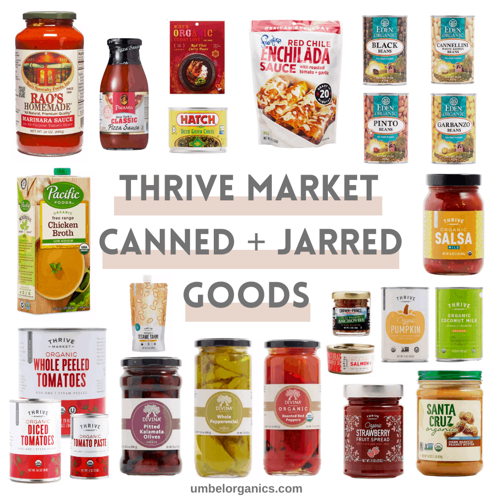 Thrive Market Jarred + Canned Goods