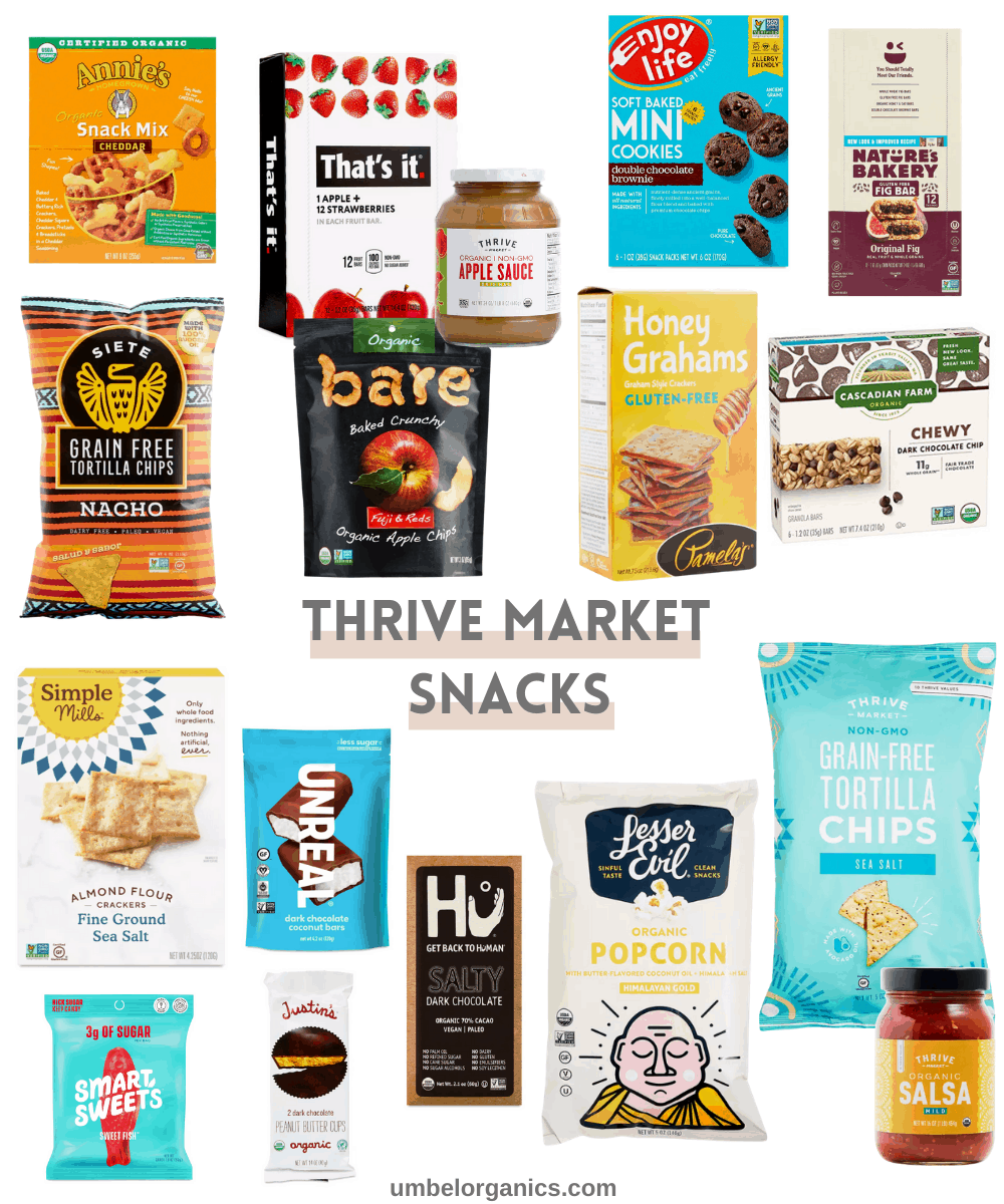 Thrive Market Snacks Collage