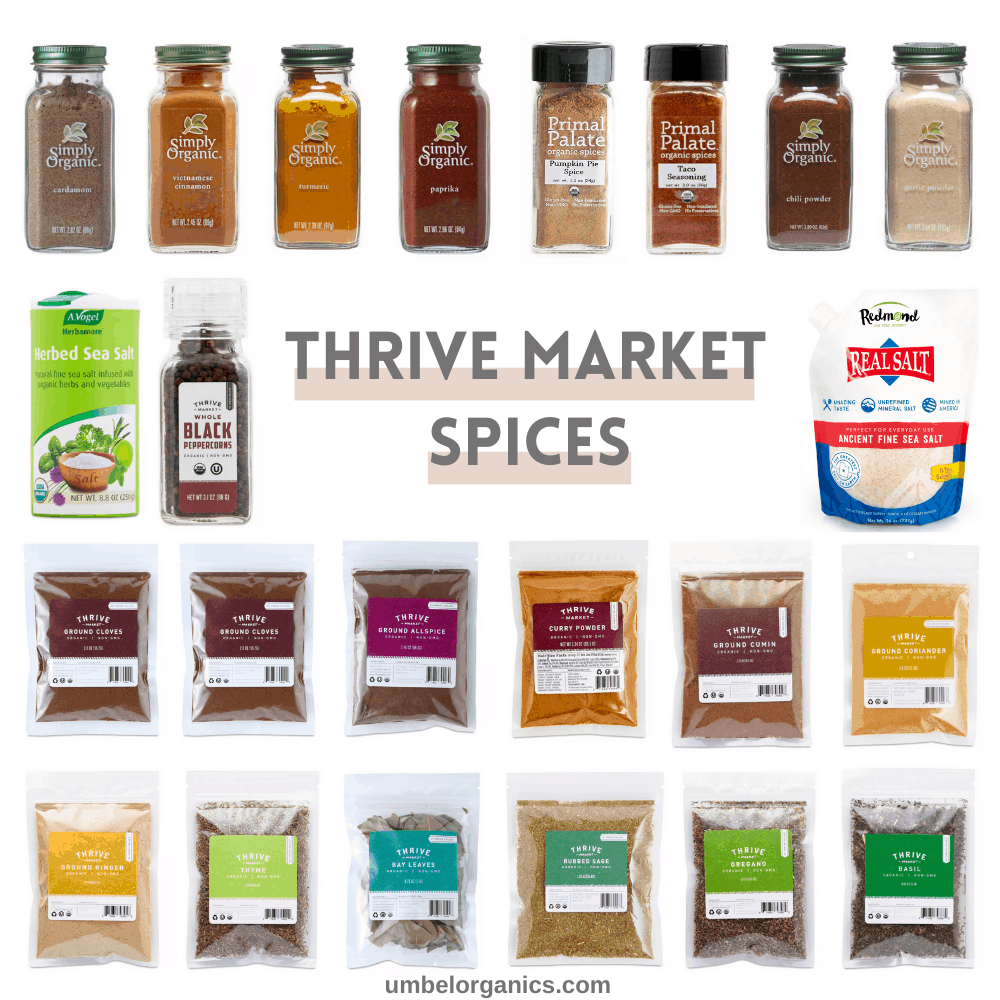 Thrive Market Spices Collage