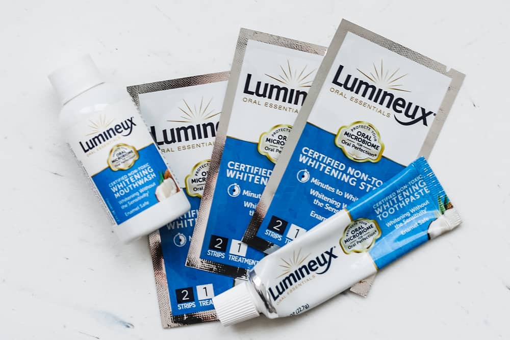 Lumineux Teeth Whitening Strips With Mouthwash and Toothpaste
