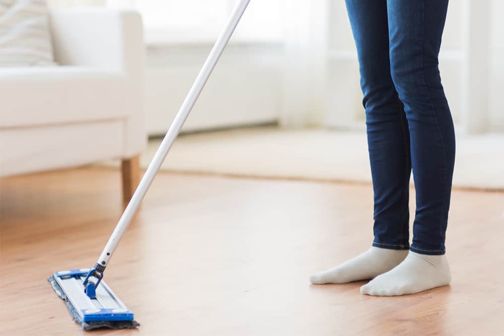 Woman Mopping