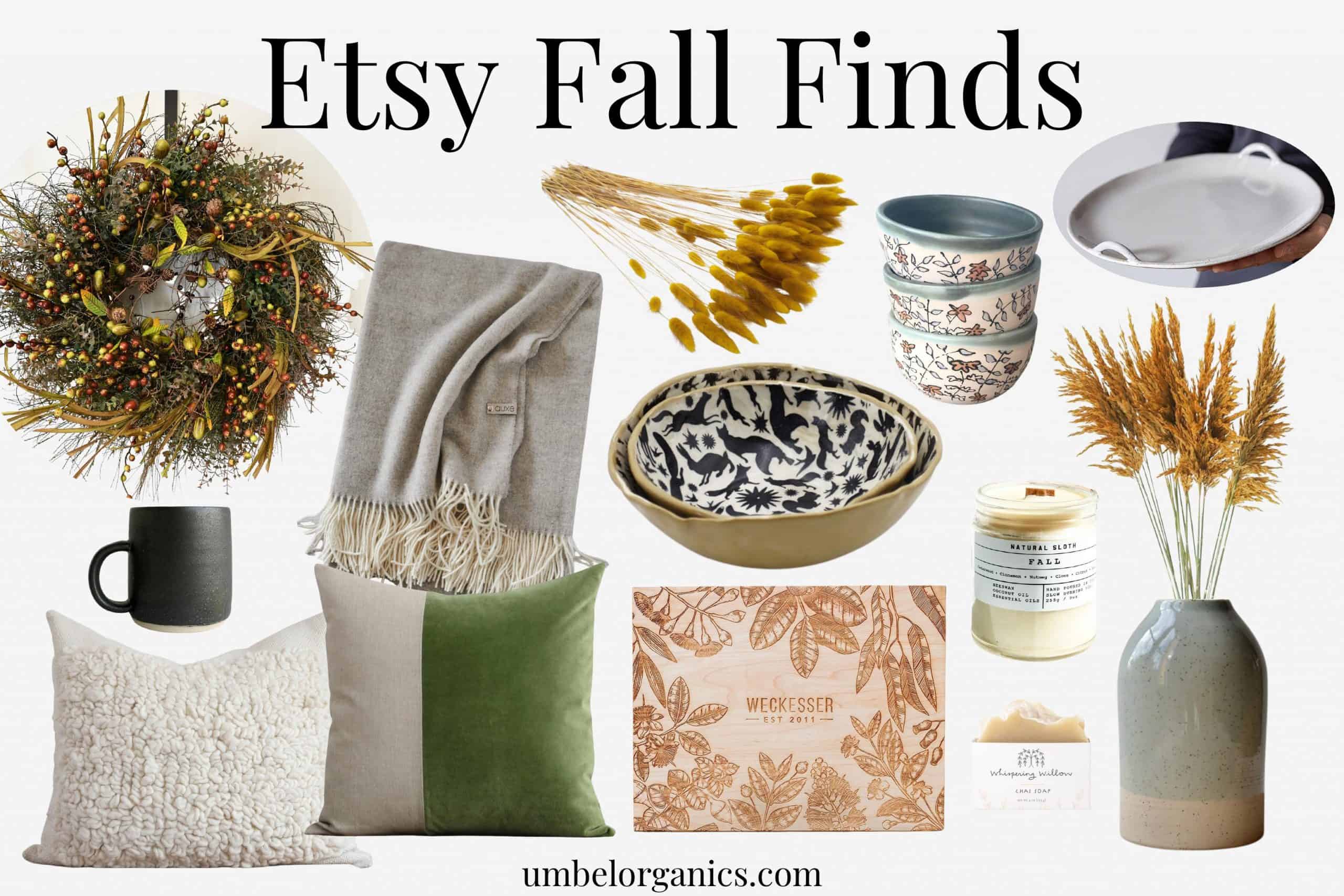 Fall finds for the home from Etsy