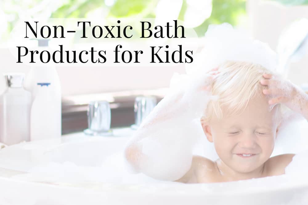 Kid in bubble bath
