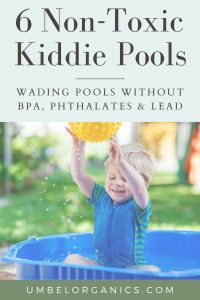 Child playing in kiddie pool