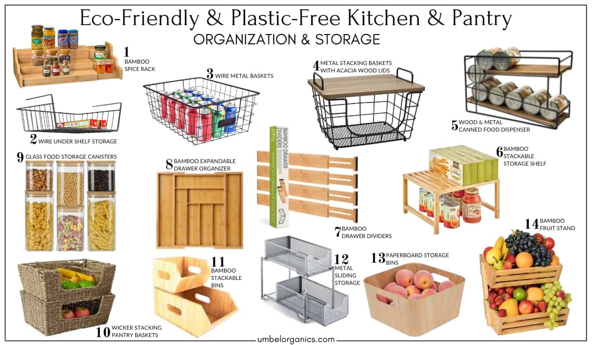 plastic-free kitchen storage