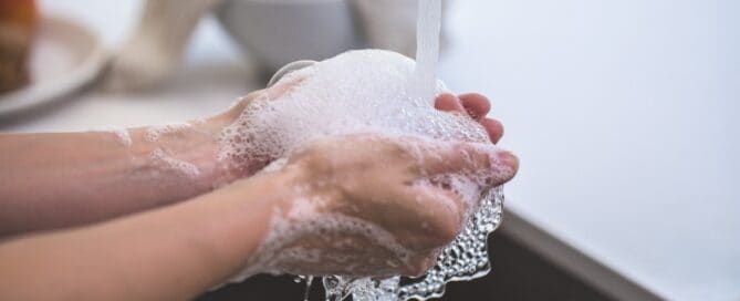 washing hands