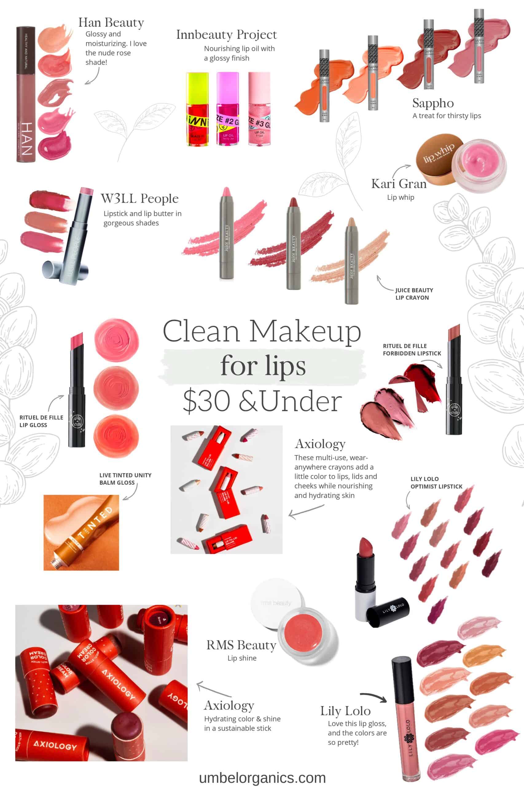 clean makeup for the lips