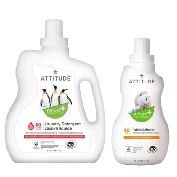 ATTITUDE Baby Fabric Softener, Plant and Mineral-Based Ingredients, HE  Compatible, Vegan and Cruelty-free Laundry and Household Products,  Unscented