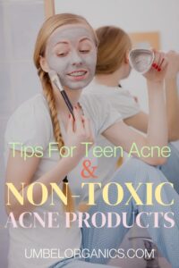 teen applying mask for acne