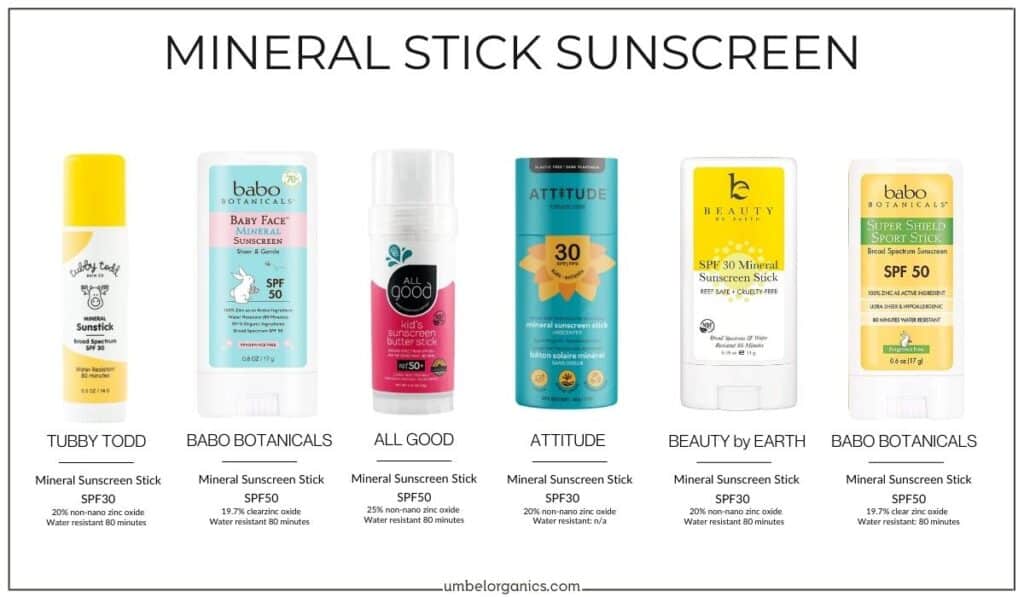 mineral sunscreen sticks