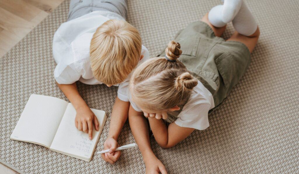 kids on carpet