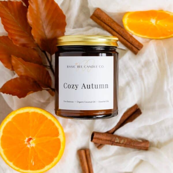 Cinnamon & Orange Candle, soy wax, natural, toxin-free