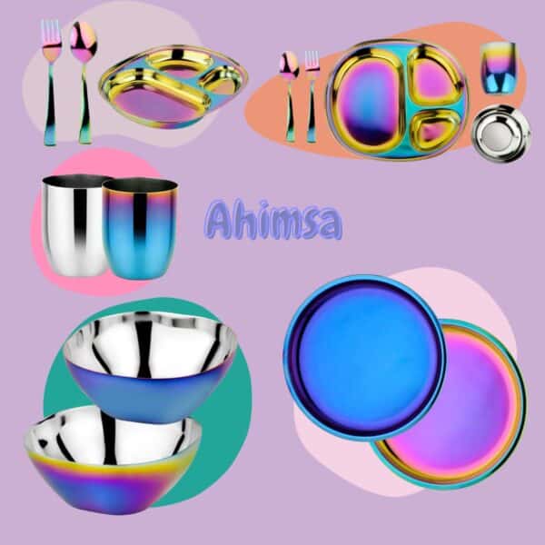 stainless steel kids dishes